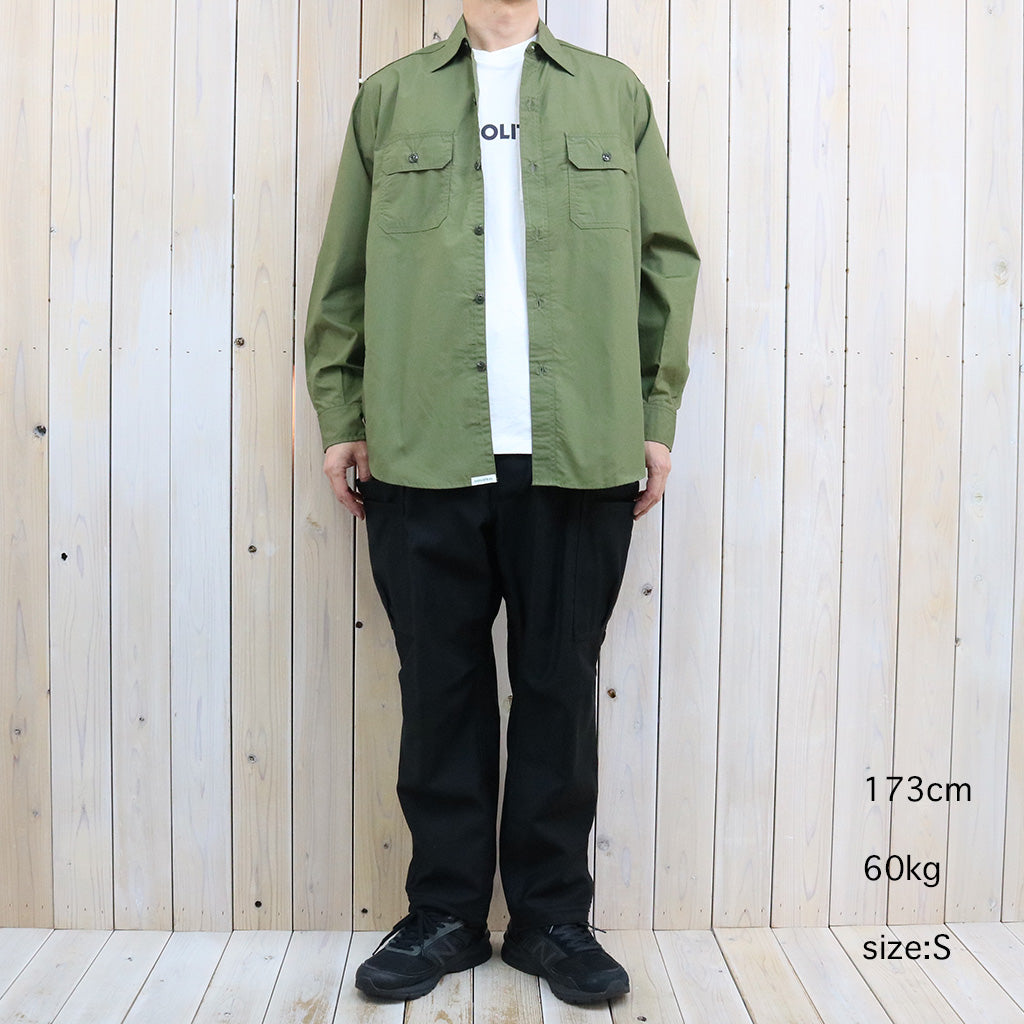SASSAFRAS『OVERGROWN PANTS 4/5(BACK SATIN)』(BLACK)