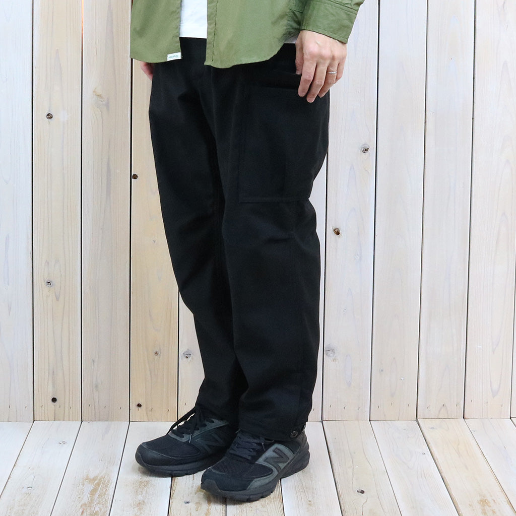SASSAFRAS『OVERGROWN PANTS 4/5(BACK SATIN)』(BLACK)