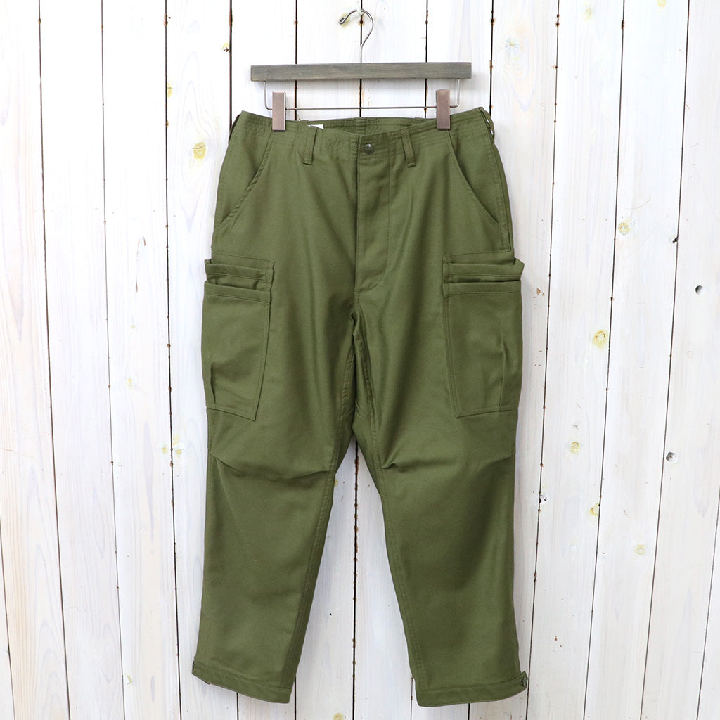 SASSAFRAS『OVERGROWN PANTS 4/5(BACK SATIN)』(OLIVE)