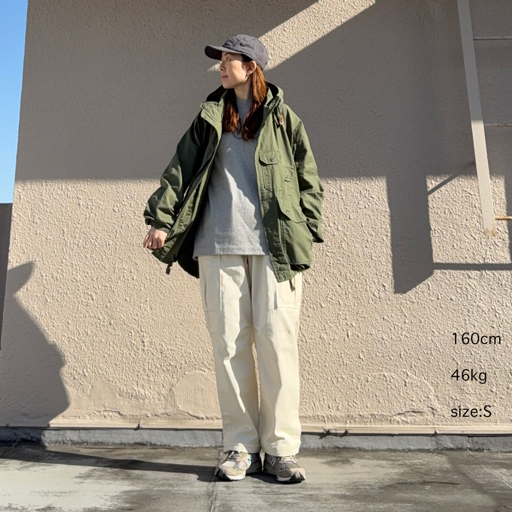 SASSAFRAS『OVERGROWN PANTS 4/5(BACK SATIN)』(NATURAL)