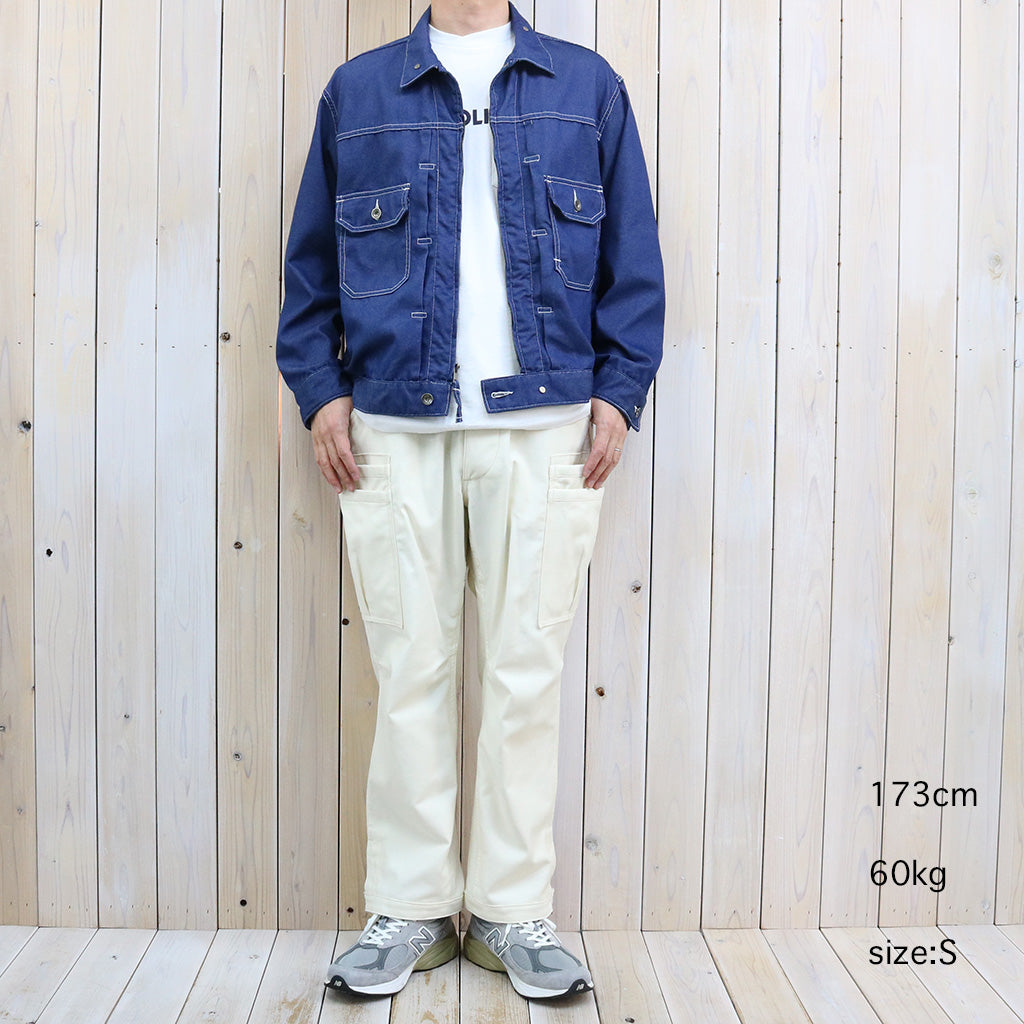 SASSAFRAS『OVERGROWN PANTS 4/5(BACK SATIN)』(NATURAL)