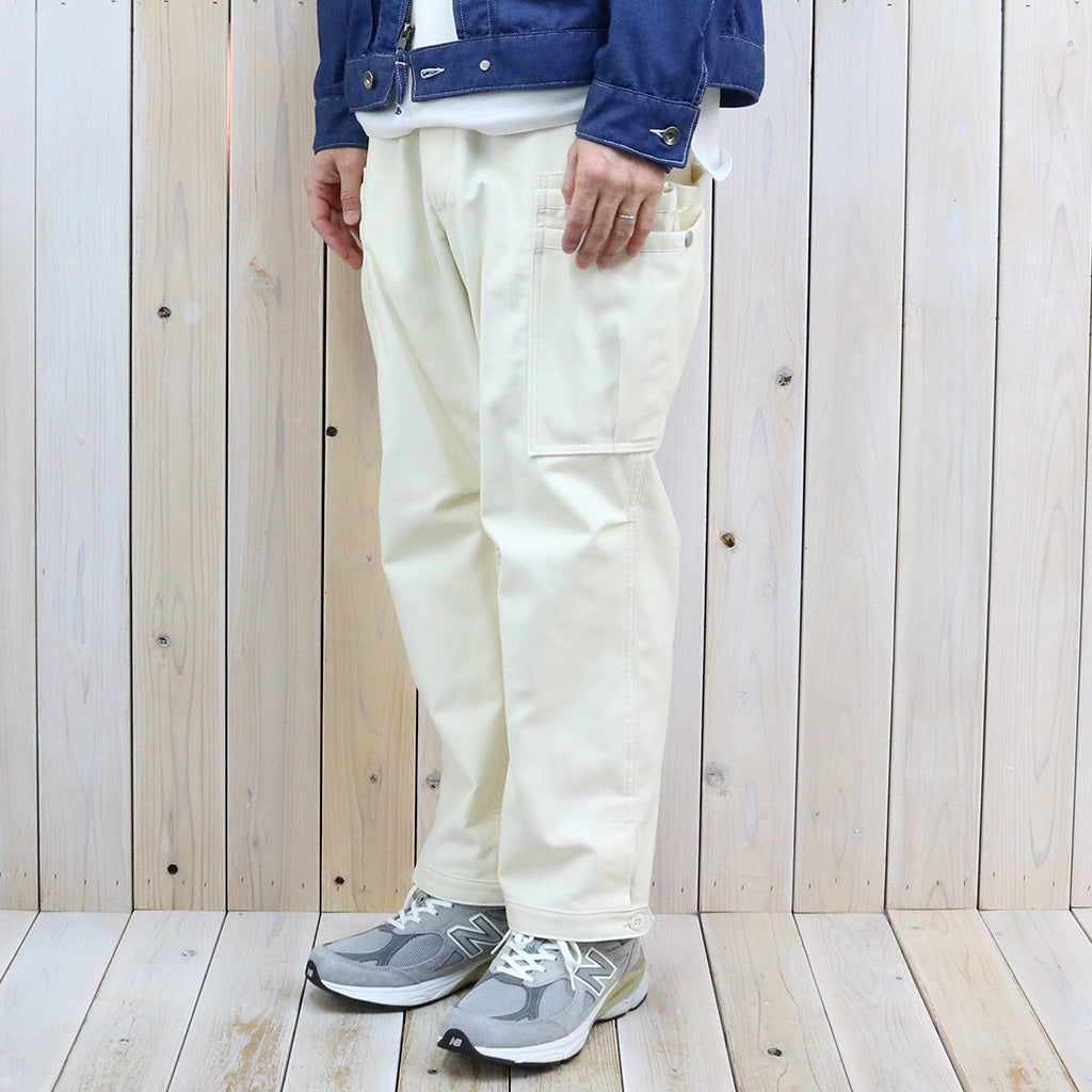 SASSAFRAS『OVERGROWN PANTS 4/5(BACK SATIN)』(NATURAL)