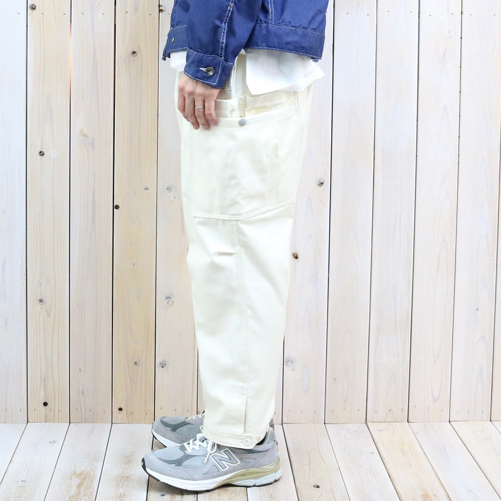 SASSAFRAS『OVERGROWN PANTS 4/5(BACK SATIN)』(NATURAL)