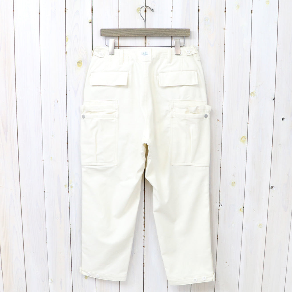 SASSAFRAS : OVERGROWN PANTS 4/5(BACK SATIN) (NATURAL)