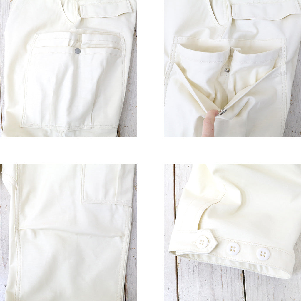 SASSAFRAS : OVERGROWN PANTS 4/5(BACK SATIN) (NATURAL)
