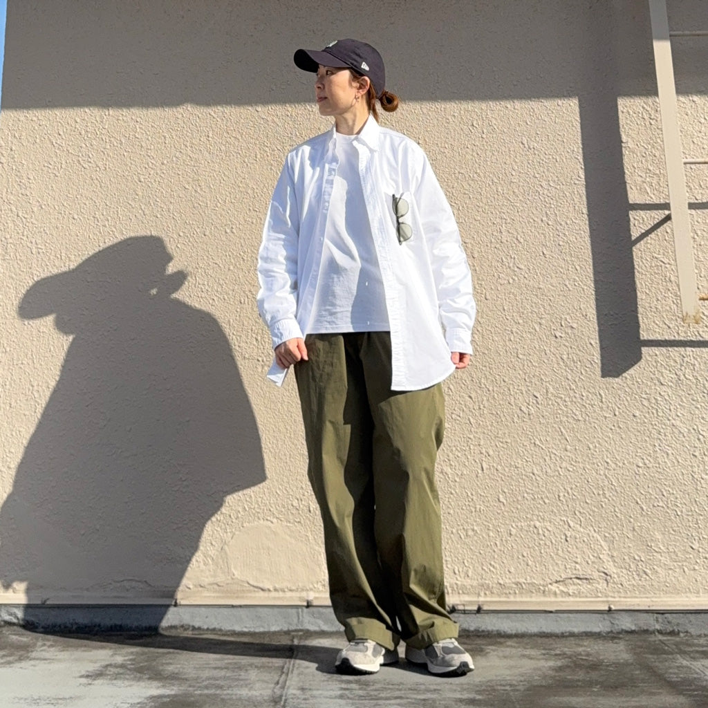 SASSAFRAS : GREEN THUMB SHIRT(A/C OXFORD) (WHITE)