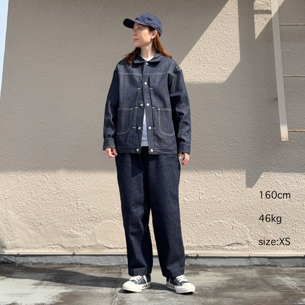SASSAFRAS : GARDENERS JACKET(8oz MILITARY DENIM) (INDIGO)