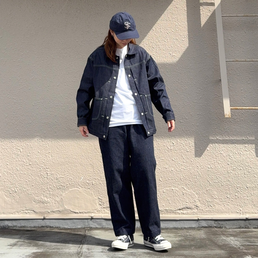 SASSAFRAS : GARDENERS JACKET(8oz MILITARY DENIM) (INDIGO)