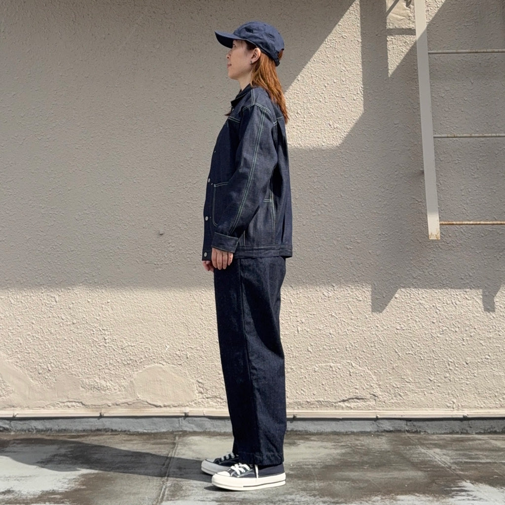 SASSAFRAS : GARDENERS JACKET(8oz MILITARY DENIM) (INDIGO)
