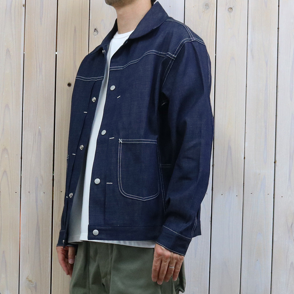 SASSAFRAS : GARDENERS JACKET(8oz MILITARY DENIM) (INDIGO)