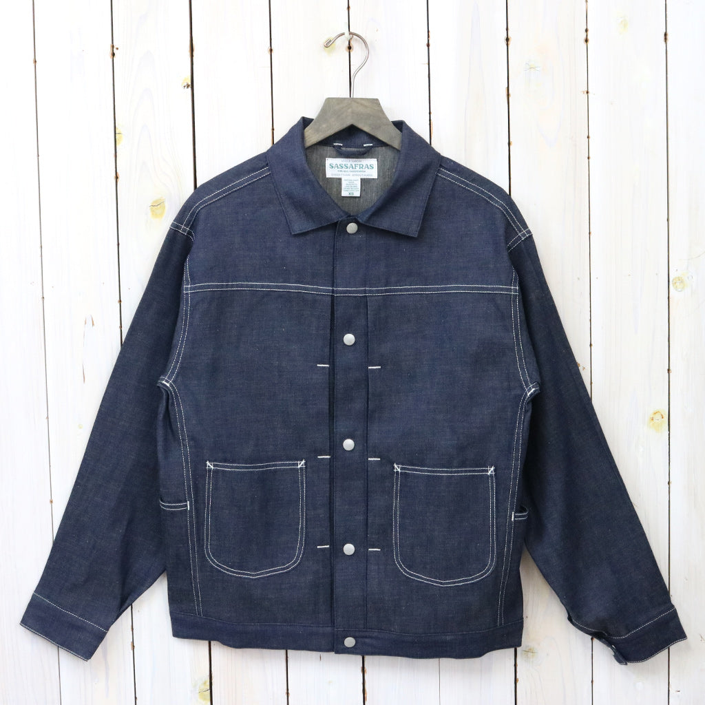 SASSAFRAS : GARDENERS JACKET(8oz MILITARY DENIM) (INDIGO)
