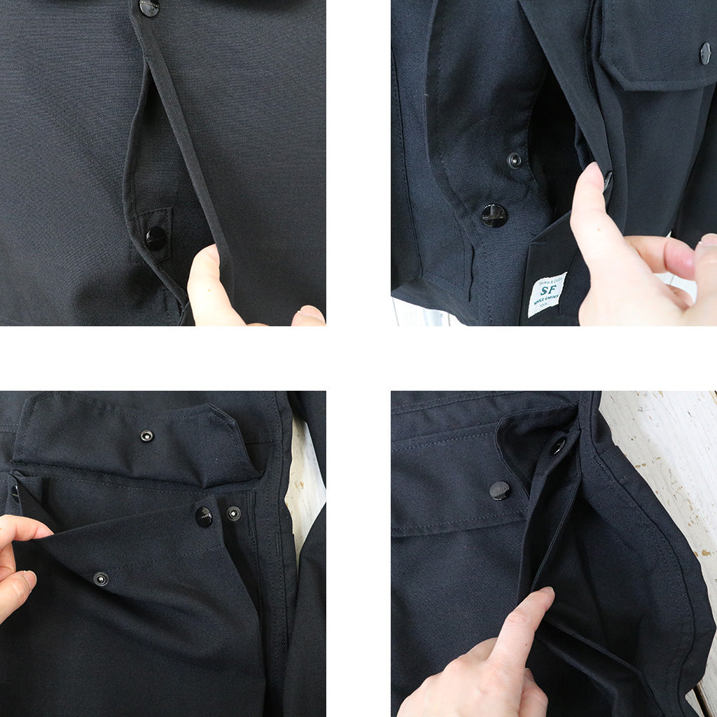 SASSAFRAS : CULTIVATOR JACKET(WOOLINO) (BLACK)