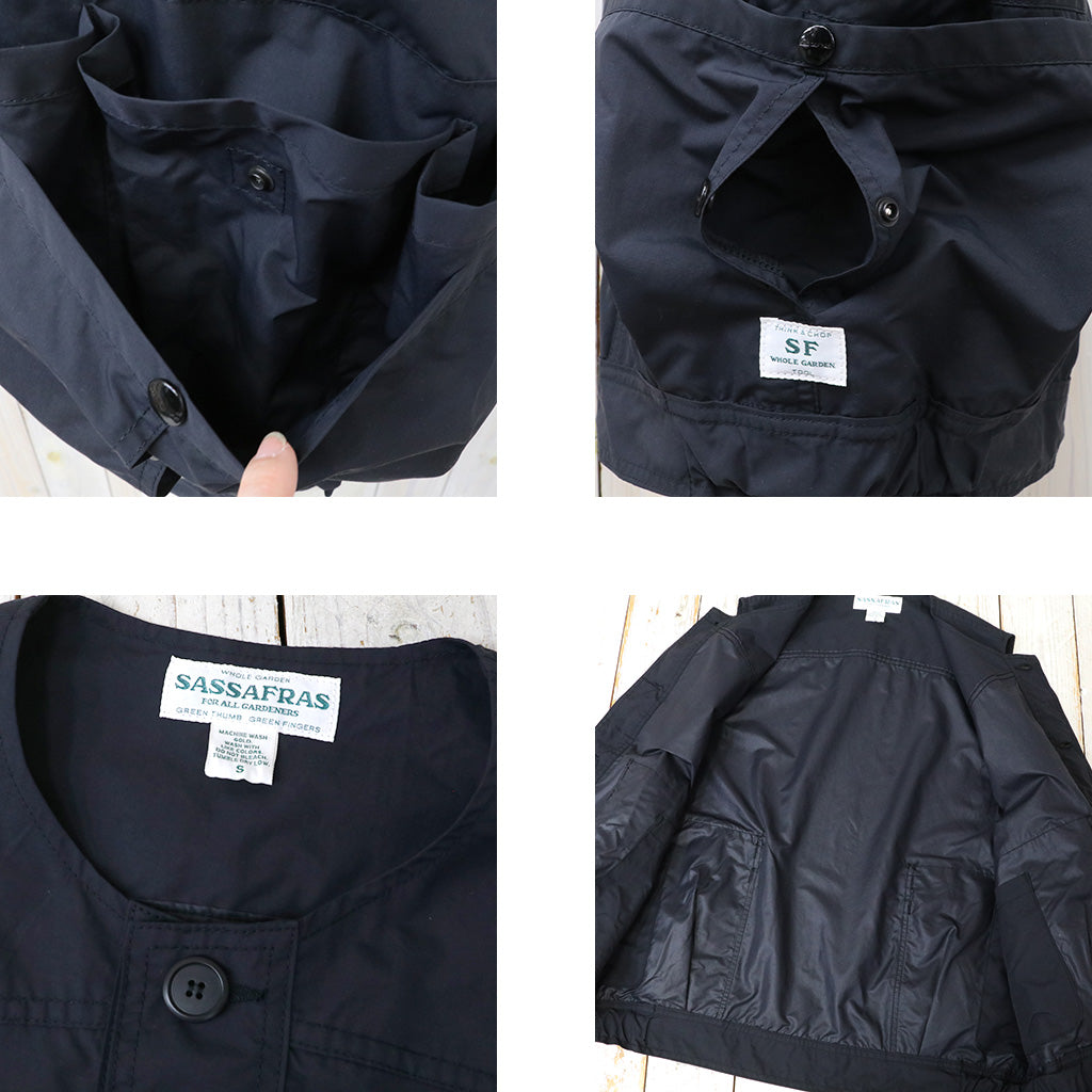 SASSAFRAS『OVERGROWN HIKER VEST(TREK NYLON』(BLACK)