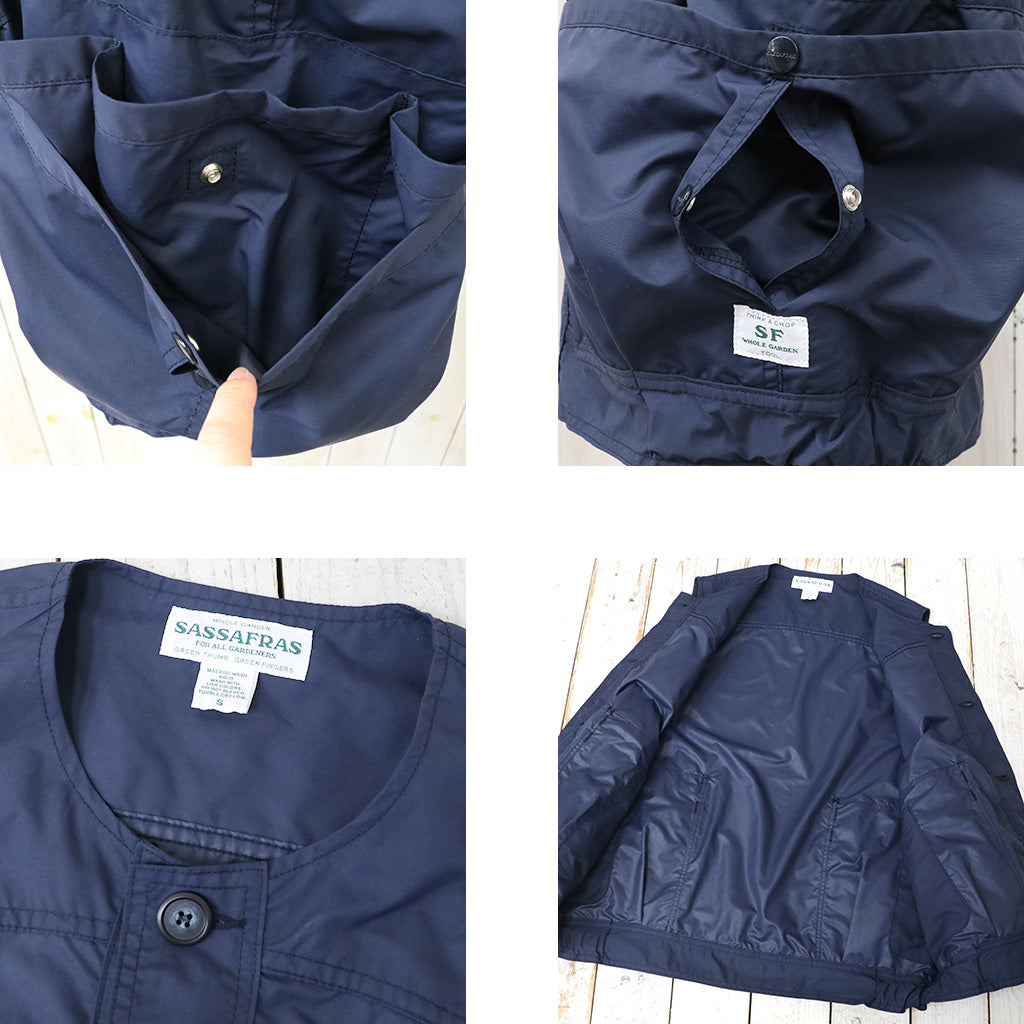 SASSAFRAS『OVERGROWN HIKER VEST(TREK NYLON)』(NAVY)
