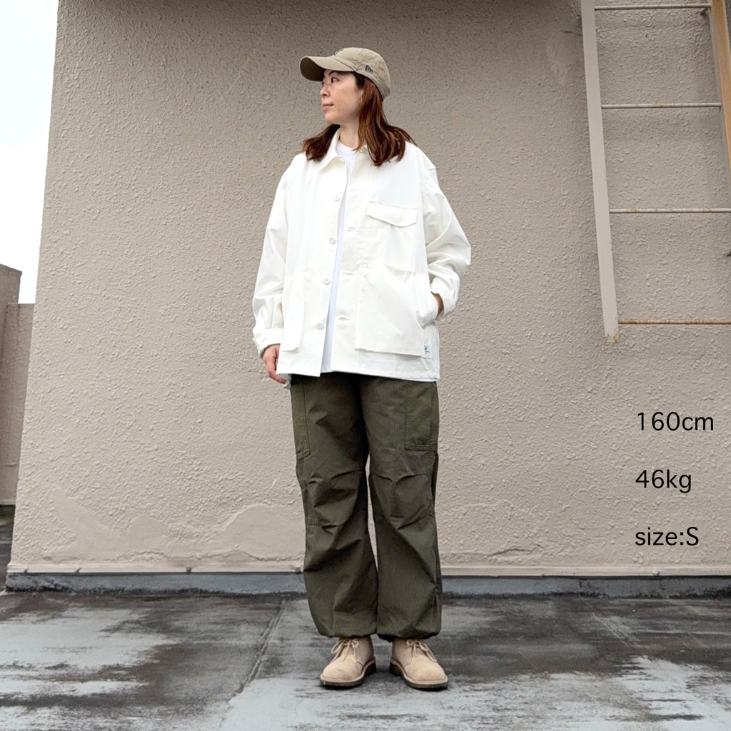 SASSAFRAS : DIGS CREW HALF(ARMY RIPSTOP) (OFF WHITE)