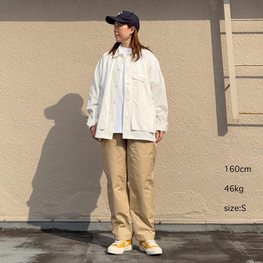 SASSAFRAS : DIGS CREW HALF(ARMY RIPSTOP) (OFF WHITE)