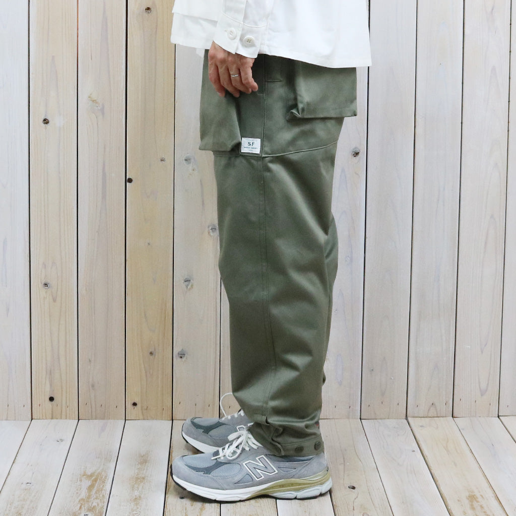 SASSAFRAS : DIGS CREW PANTS 4/5(41 KHAKI CHINO) (OLIVE)