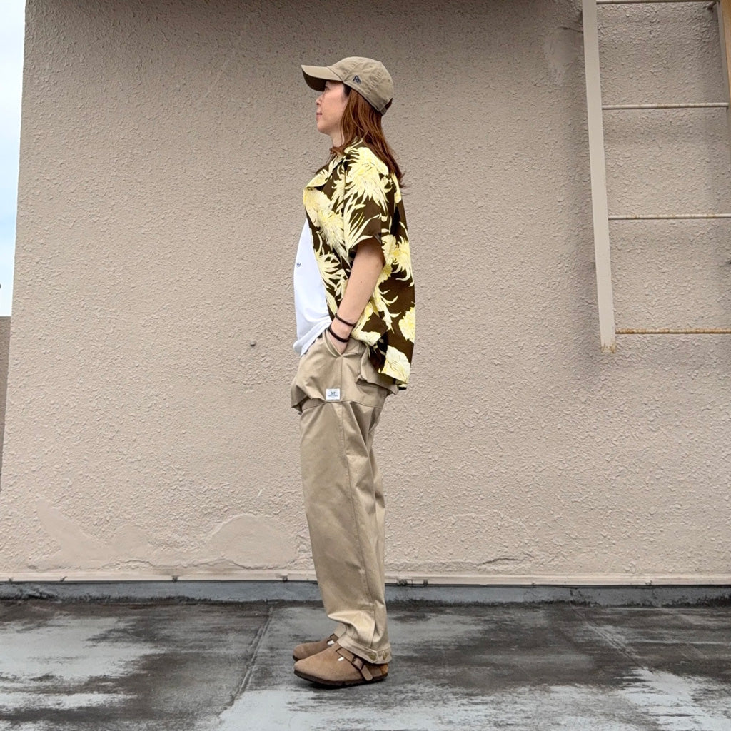 SASSAFRAS : DIGS CREW PANTS 4/5(41 KHAKI CHINO) (KHAKI)