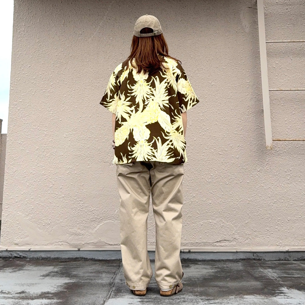 SASSAFRAS : DIGS CREW PANTS 4/5(41 KHAKI CHINO) (KHAKI)