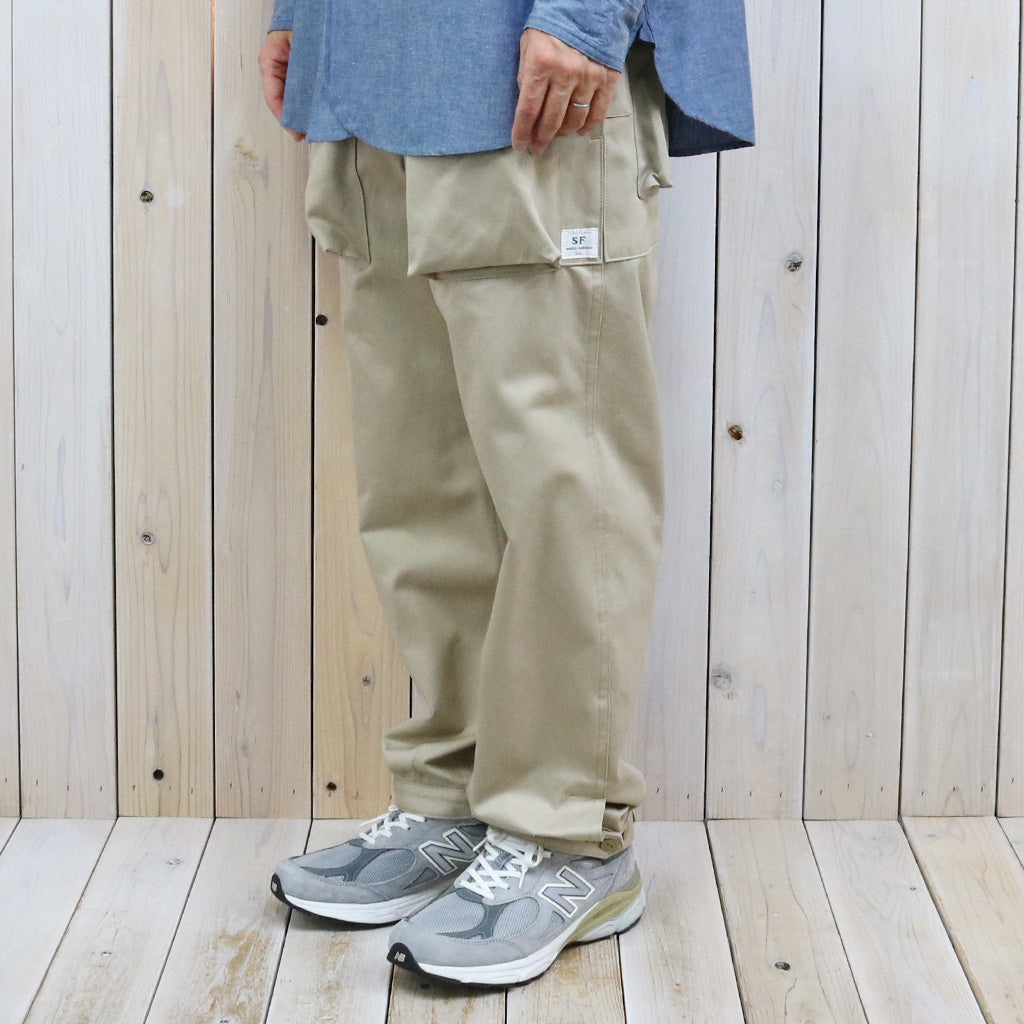 SASSAFRAS : DIGS CREW PANTS 4/5(41 KHAKI CHINO) (KHAKI)