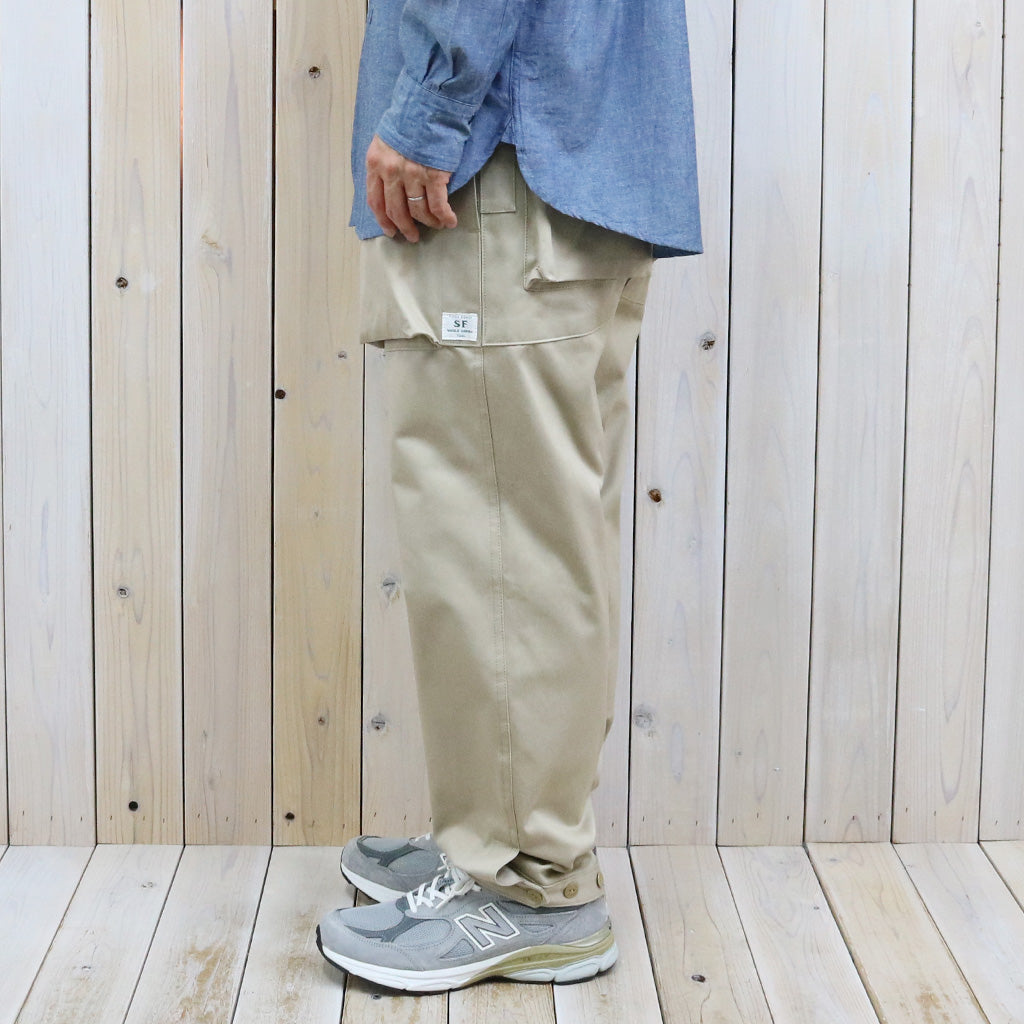 SASSAFRAS : DIGS CREW PANTS 4/5(41 KHAKI CHINO) (KHAKI)