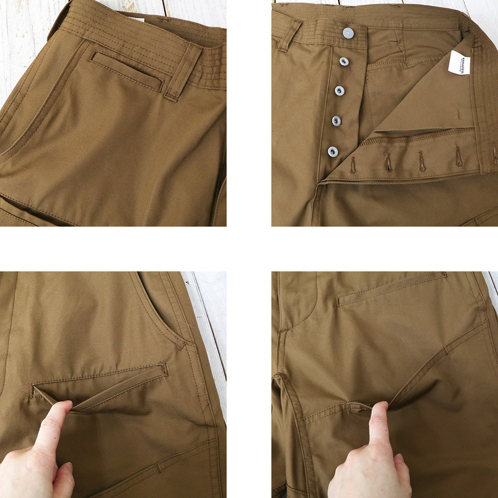 SASSAFRAS : LEAF WARDEN PANTS 4/5(WEATHER) (KHAKI)