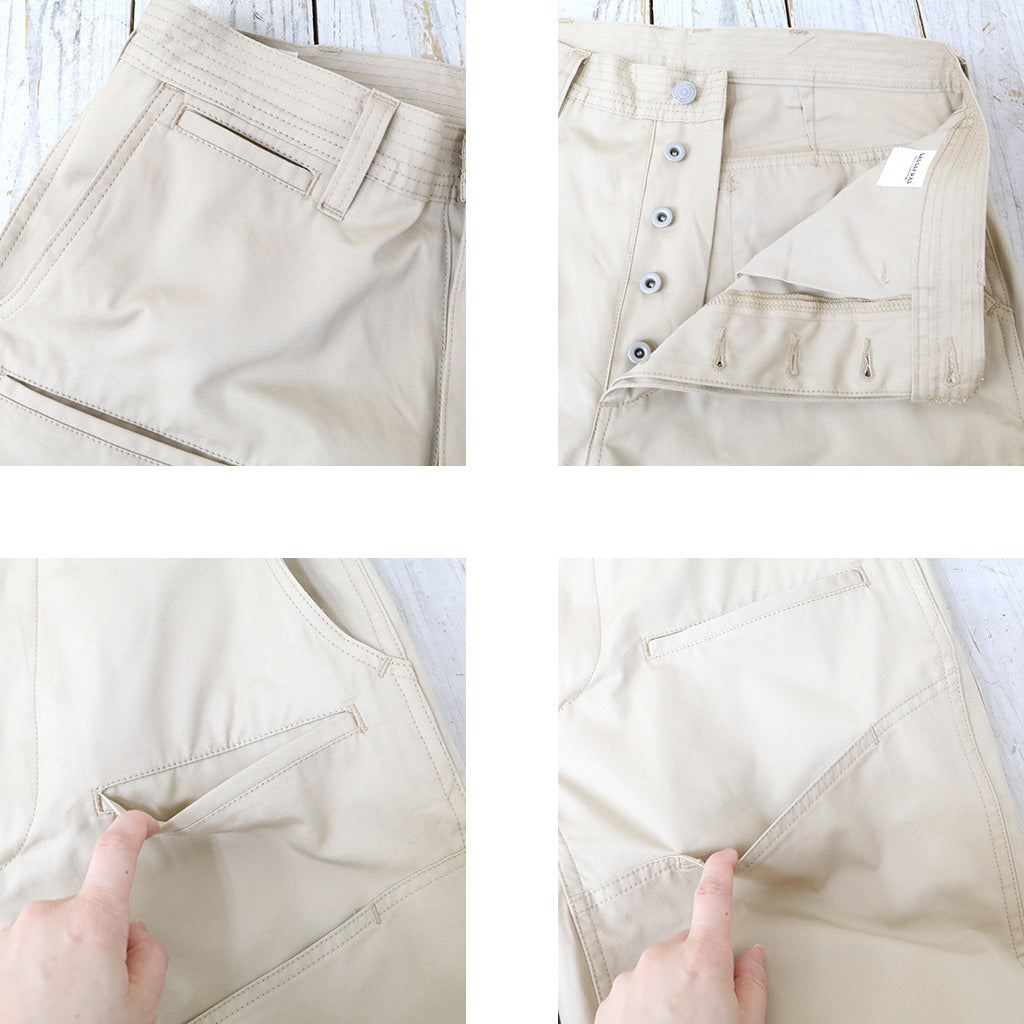 SASSAFRAS  : LEAF WARDEN PANTS 4/5(WEATHER) (BEIGE)
