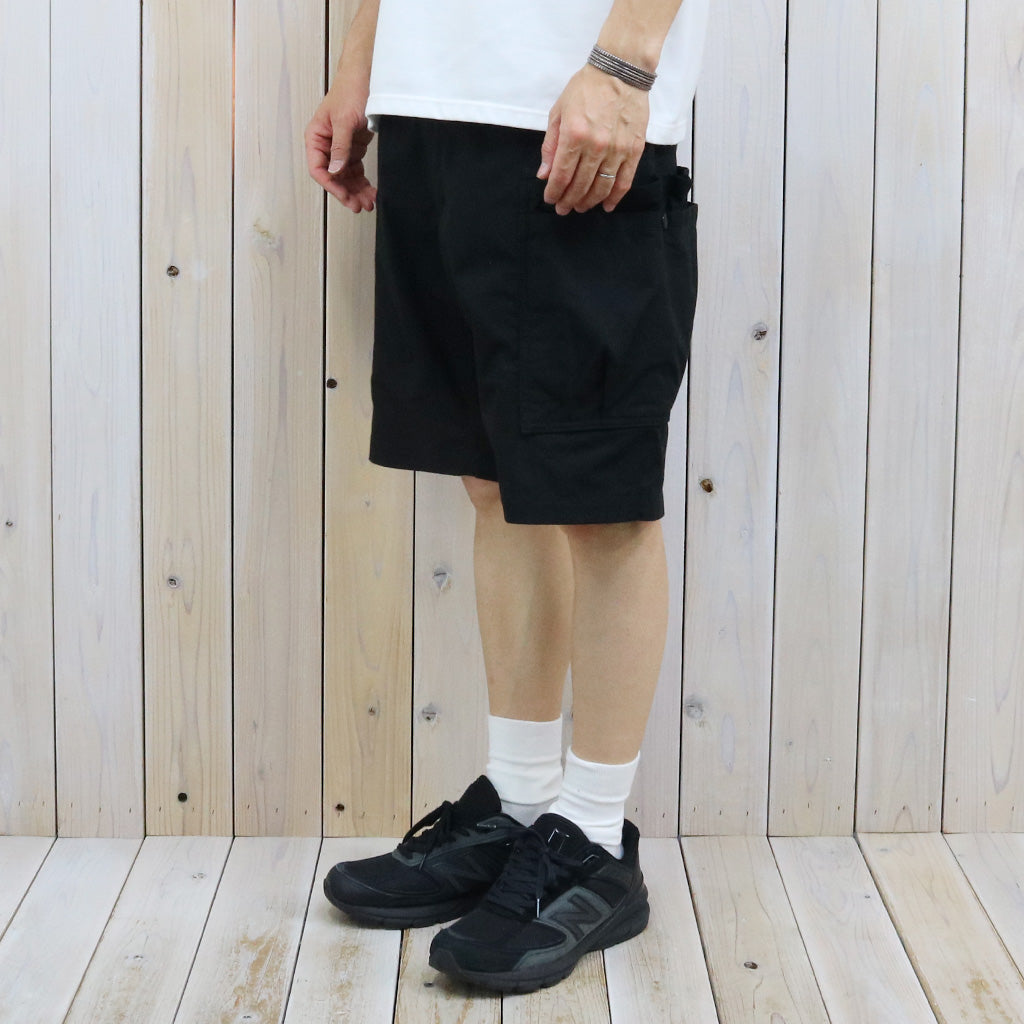 SASSAFRAS : OVERGROWN PANTS 1/2(ARMY RIPSTOP) (BLACK)