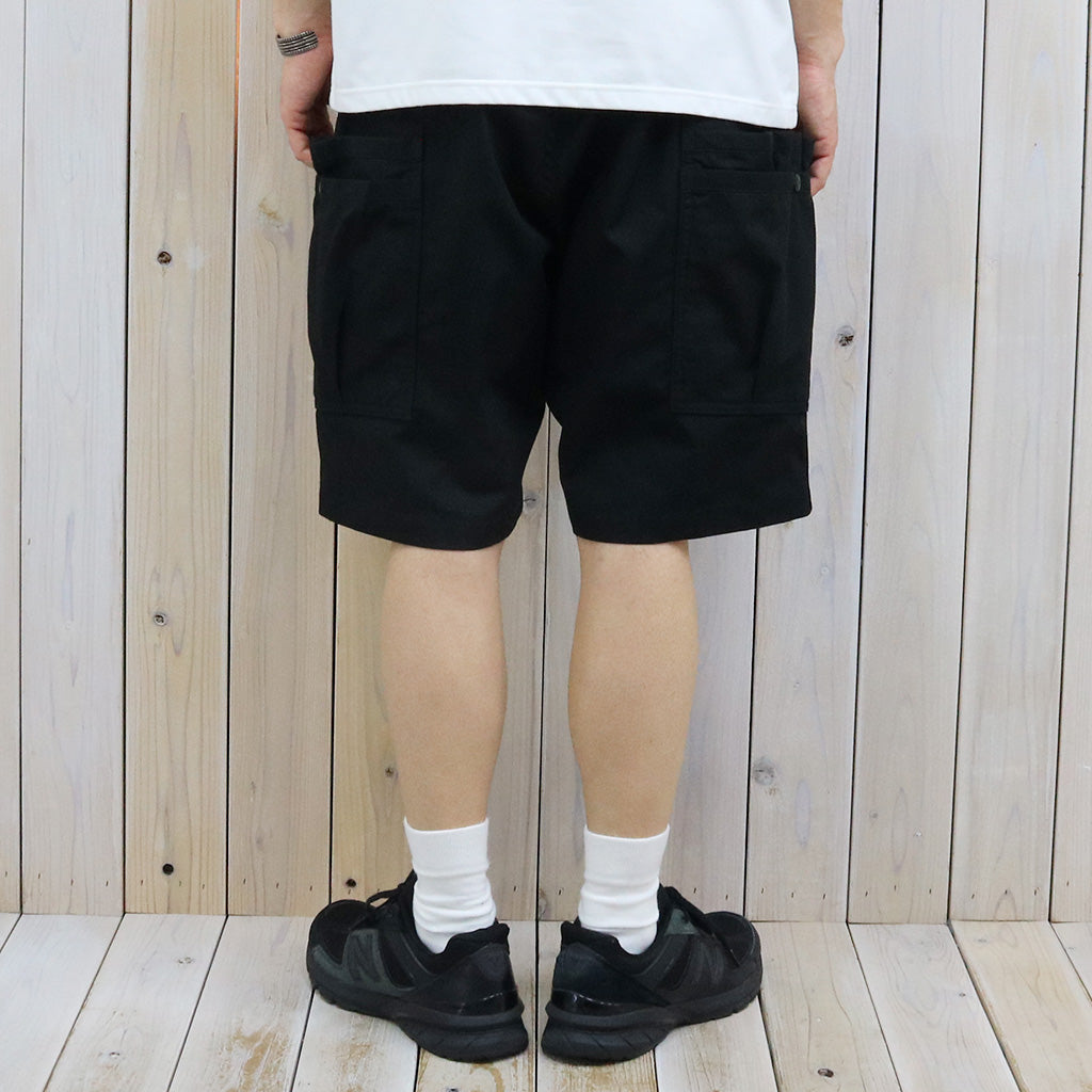 SASSAFRAS : OVERGROWN PANTS 1/2(ARMY RIPSTOP) (BLACK)