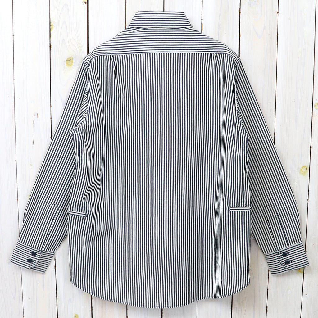 SASSAFRAS : GARDENING AT NIGHT SHIRT(6oz HICKORY) (WHITE/INDIGO)