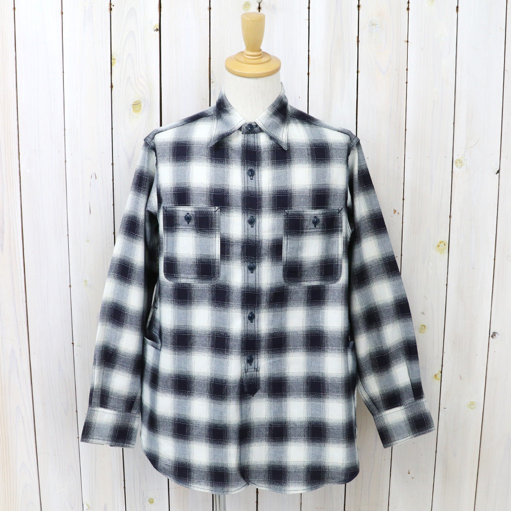 SASSAFRAS : GARDENING AT NIGHT SHIRT(INDIGO OMBRE CHECK) (INDIGO/IVORY)