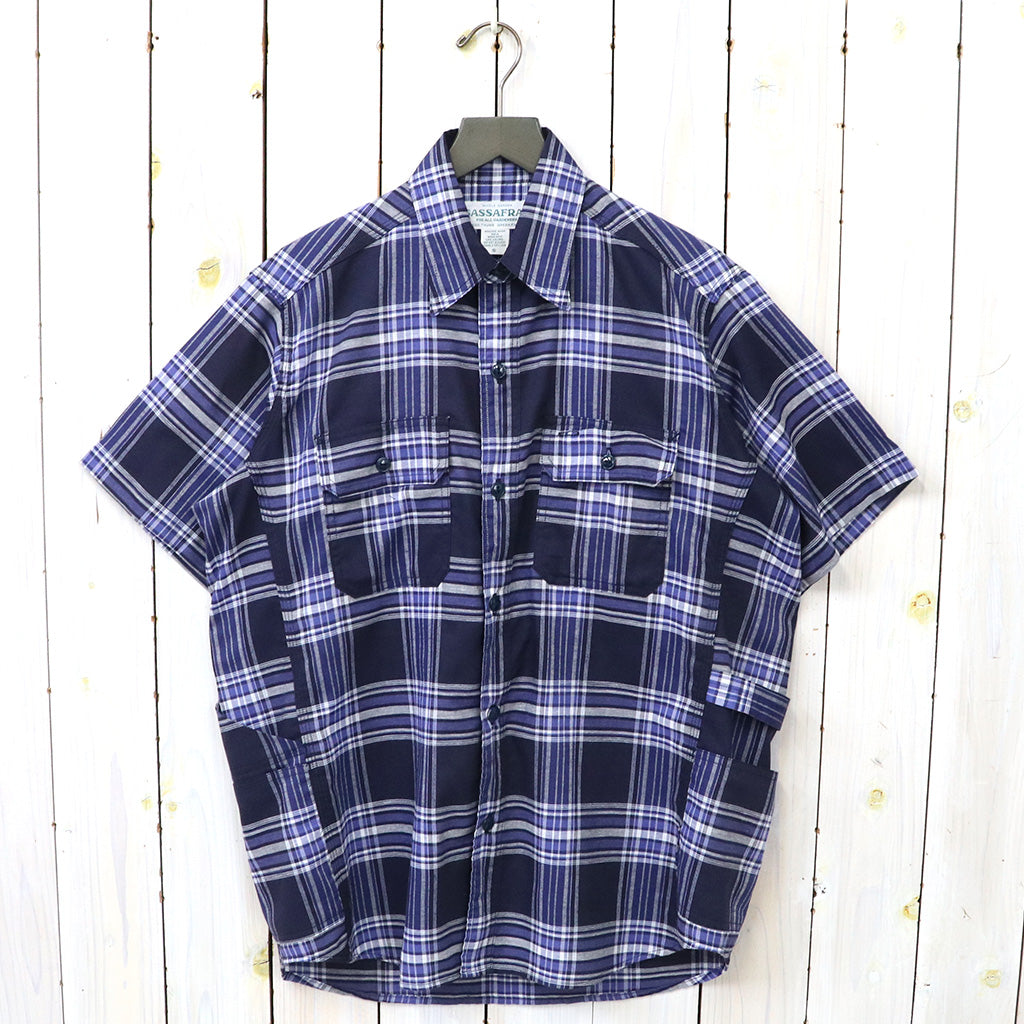 SASSAFRAS Block Check Short 1/2 Lサイズ SASSAFRAS[ササフラス] Wheel Barrow Shell Shirt 1/2 - Block Check