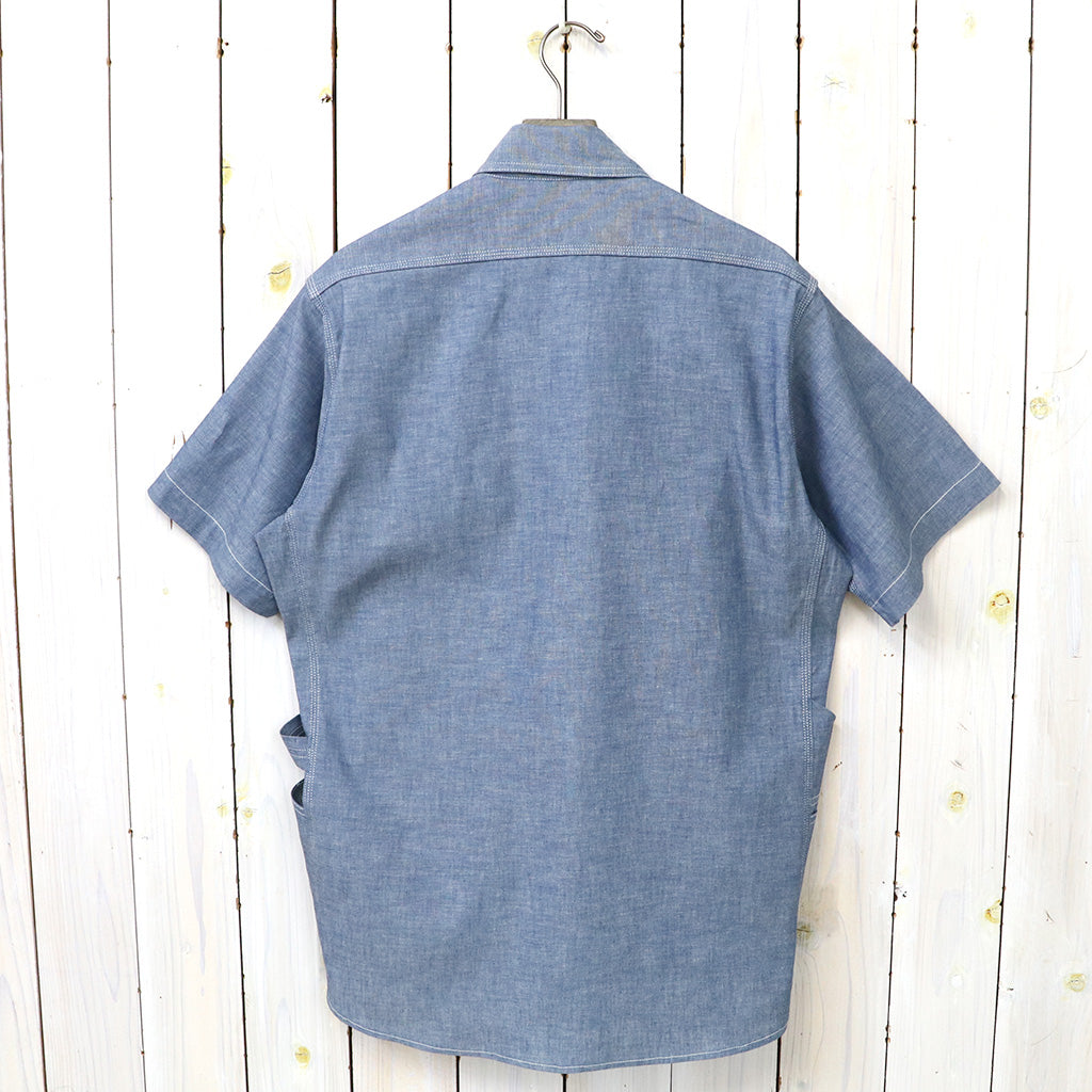 SASSAFRAS : GARDENER SHIRT 1/2(5oz CHAMBRAY) (BLUE)
