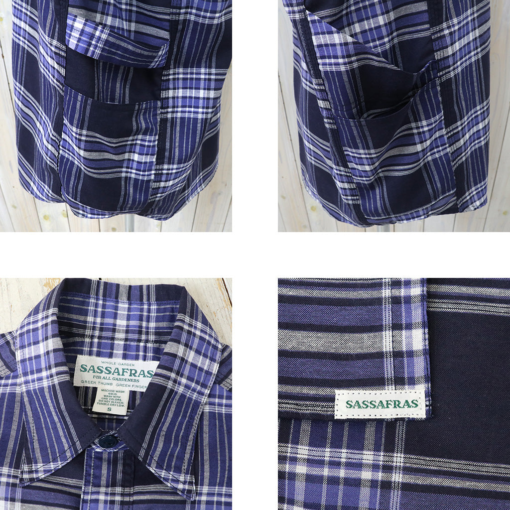 SASSAFRAS : GARDENER SHIRT 1/2(MADRAS CHECK) (CHECK)