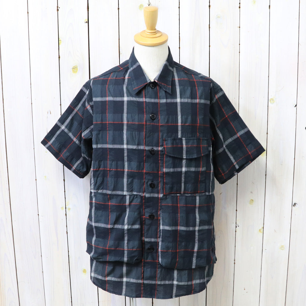 SASSAFRAS : DIGS CREW HALF 1/2(C/P RIPPLE CHECK) (BLACK WATCH)