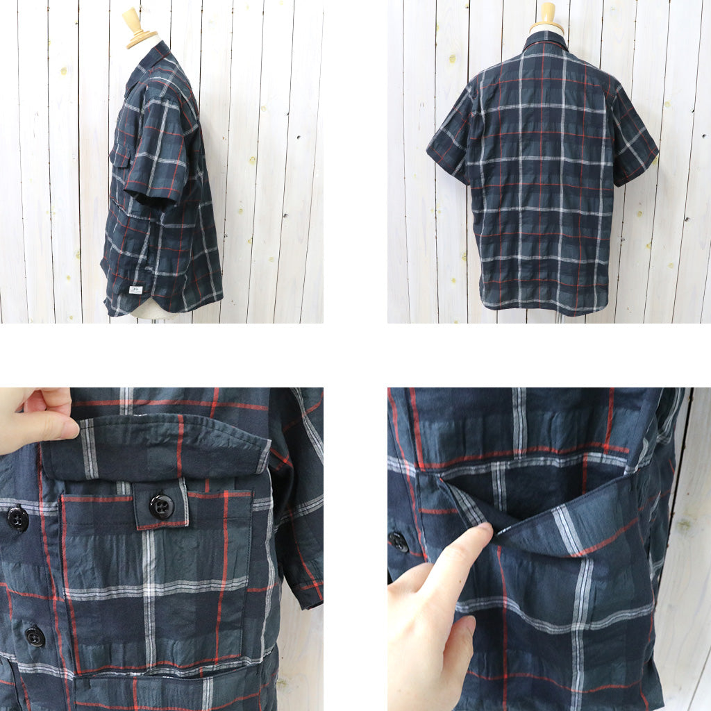 SASSAFRAS : DIGS CREW HALF 1/2(C/P RIPPLE CHECK) (BLACK WATCH)