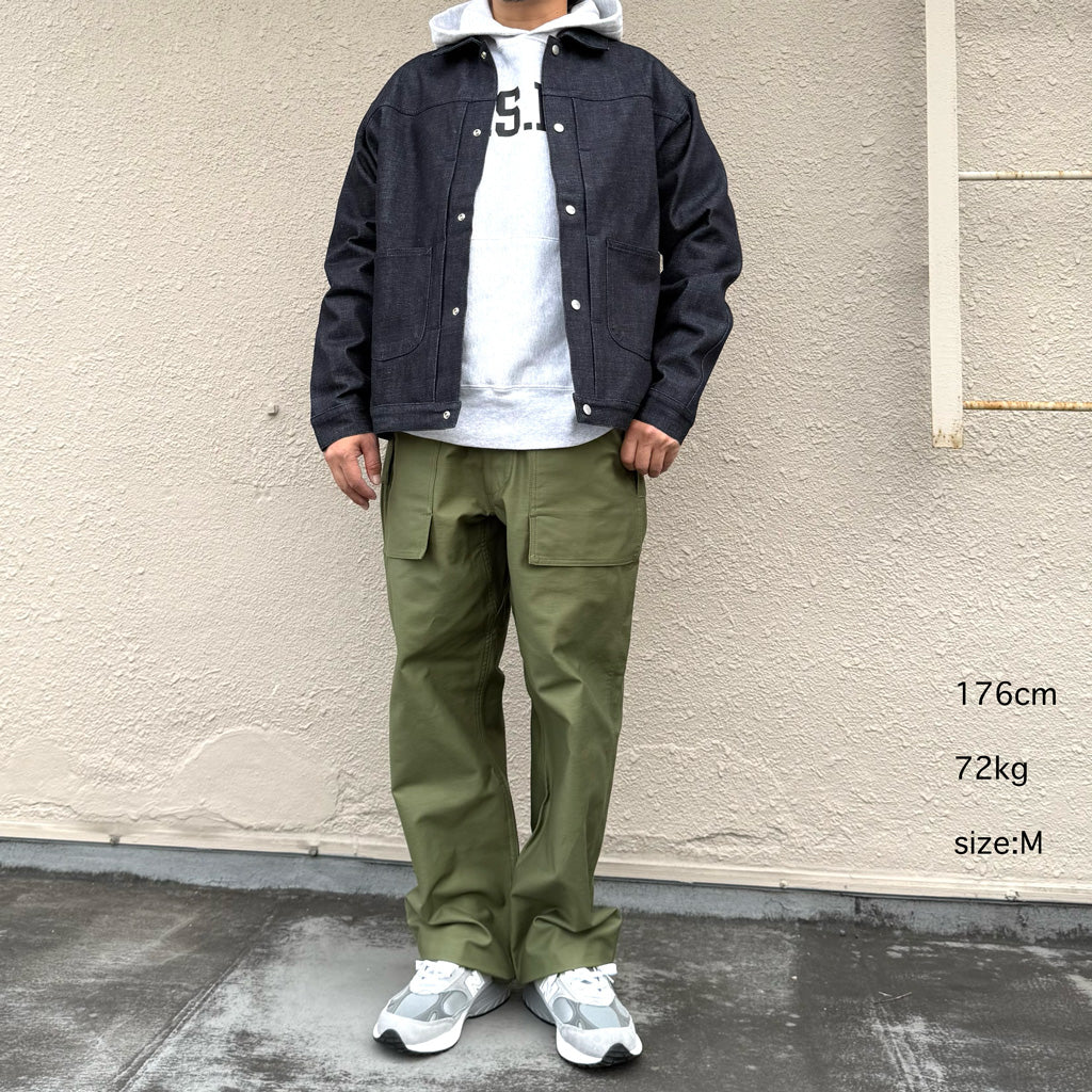 SASSAFRAS『F.S. CULTIVATOR PANTS(BACK SATIN)』(OLIVE)