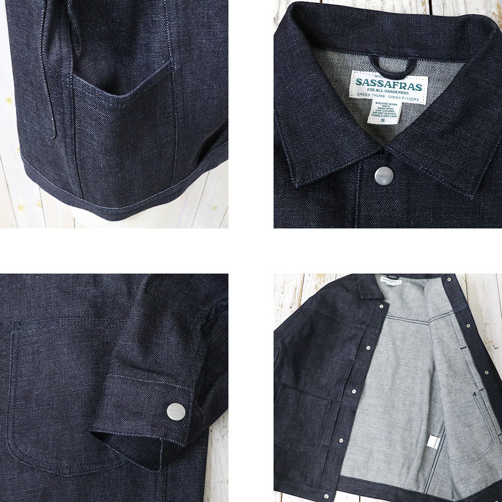 SASSAFRAS : GARDENERS JACKET(13.5oz DENIM) (INDIGO)