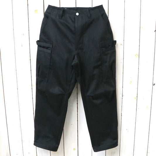 SASSAFRAS : OVERGROWN PANTS 4/5(MILITARY SATIN) (BLACK)