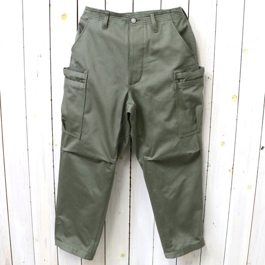 SASSAFRAS : OVERGROWN PANTS 4/5(MILITARY SATIN) (OLIVE)