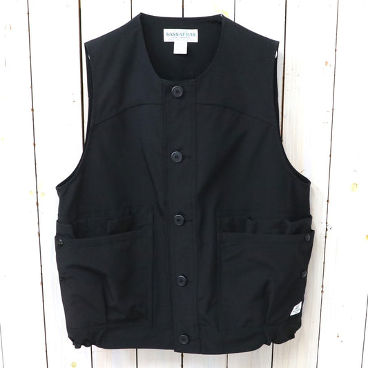 SASSAFRAS : OVERGROWN HIKER VEST(P/C WEATHER) (BLACK)
