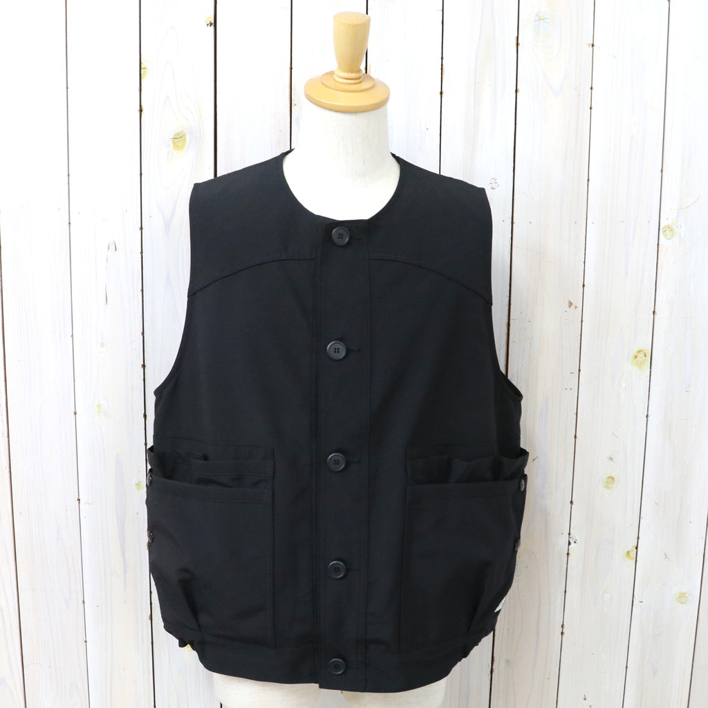 SASSAFRAS : OVERGROWN HIKER VEST(P/C WEATHER) (BLACK)