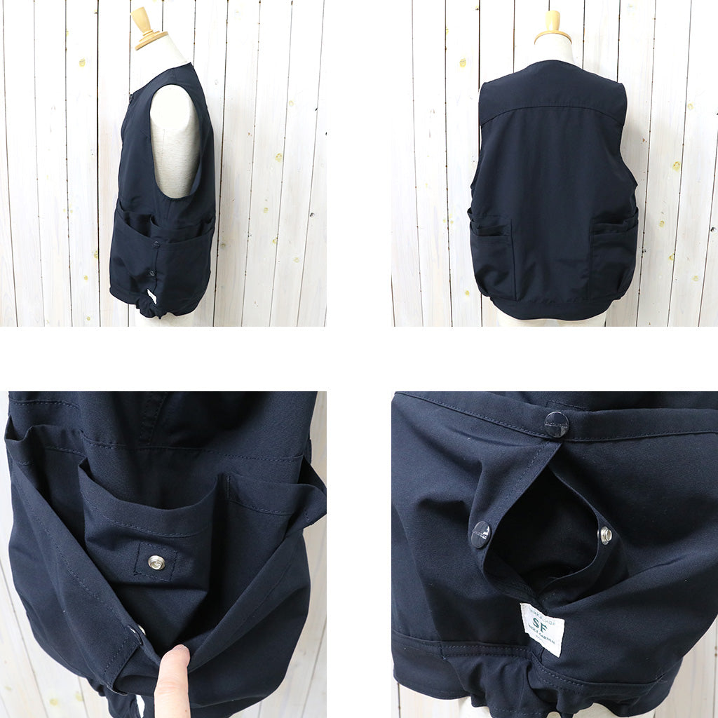 SASSAFRAS : OVERGROWN HIKER VEST(P/C WEATHER) (NAVY)