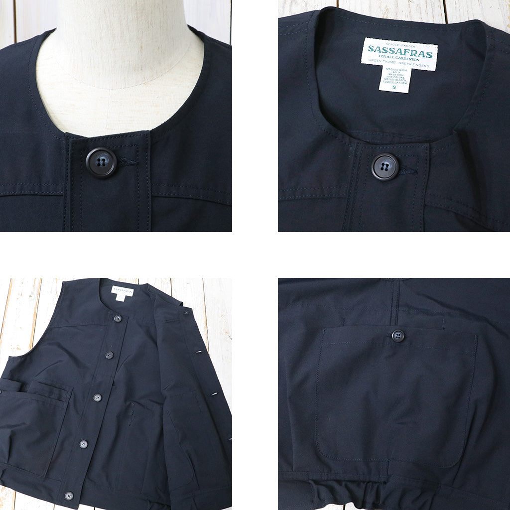 SASSAFRAS : OVERGROWN HIKER VEST(P/C WEATHER) (NAVY)