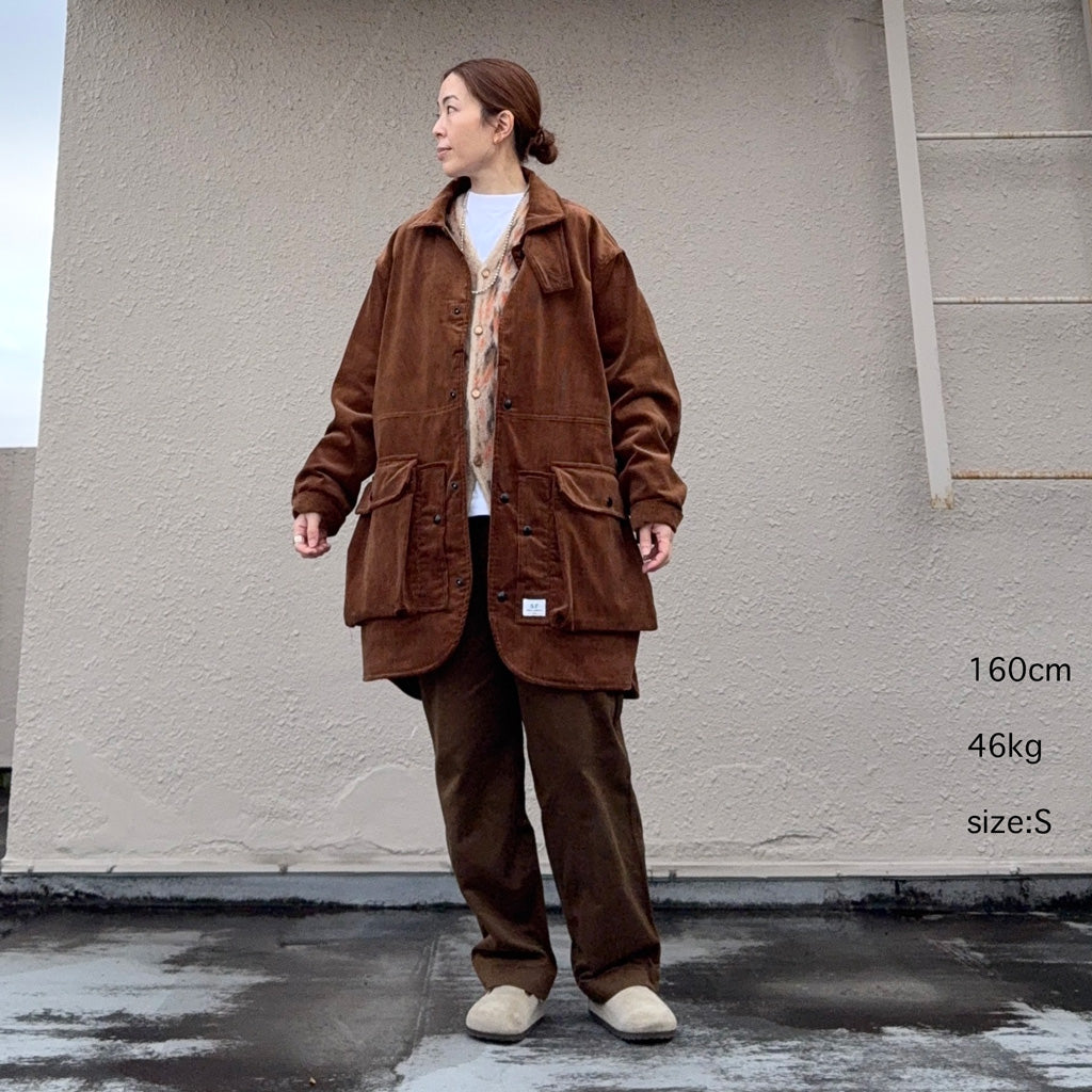 SASSAFRAS : CULTIVATOR COAT(9W CORDUROY) (BROWN)