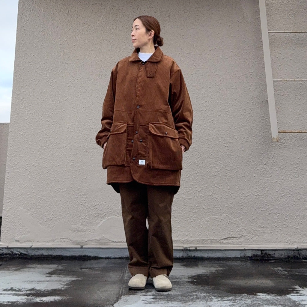 SASSAFRAS : CULTIVATOR COAT(9W CORDUROY) (BROWN)