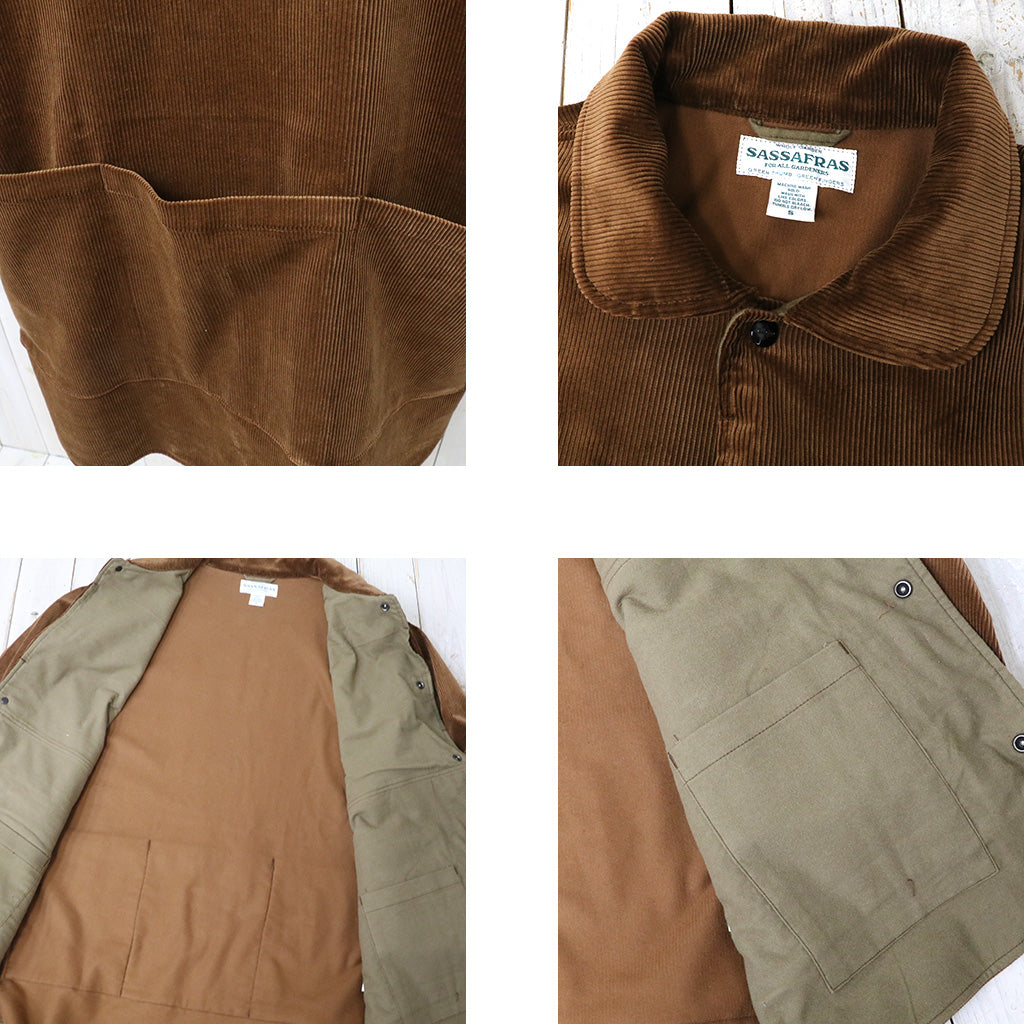 SASSAFRAS : CULTIVATOR COAT(9W CORDUROY) (BROWN)