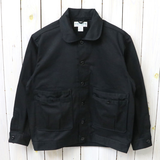SASSAFRAS : OVERGROWN TRUG JACKET(HERRINGBONE TWILL) (BLACK)