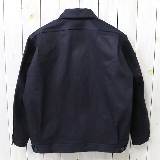 SASSAFRAS : OVERGROWN TRUG JACKET(HERRINGBONE DENIM) (INDIGO/BLACK)