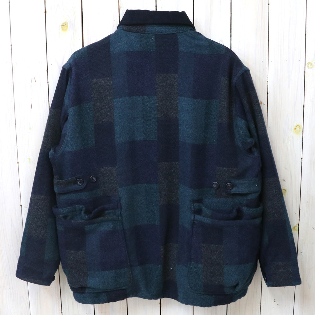SASSAFRAS : OVERGROWN WARDEN JACKET(COTTON TWEED PATCH CHECK) (NAVY)